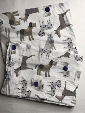 Pottery Barn Kids Dog Print Cotton Pillowcase Set Standard